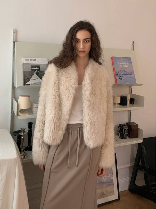 Fireladyfur Women's Tuscan Sheepskin Coat“Morning Mist Fairy”
