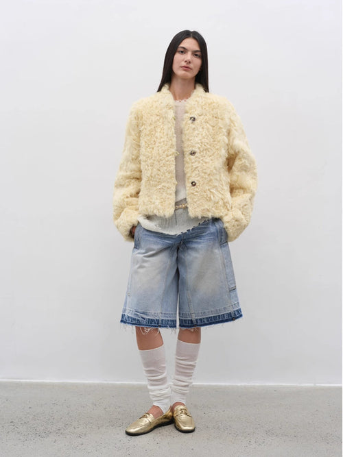 Fireladyfur Women's Imported Sheepskin Coat | New Zealand Wool“Little