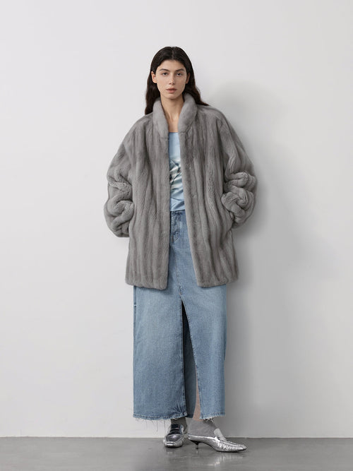 Meteor Variations Sable Fur Coat Women