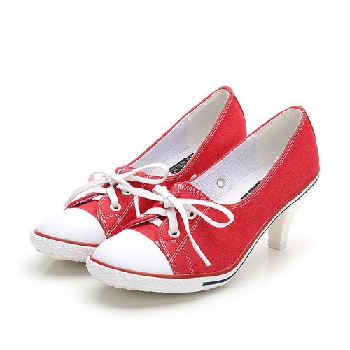 SeoulLift™ – Korean Canvas High-Sole Sneakers (Women)