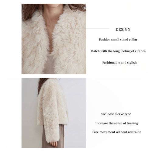 Fireladyfur Women's Tuscan Sheepskin Coat“Morning Mist Fairy”