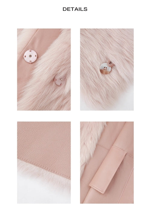 Fireladyfur Women's Pink Tuscan Sheepskin Coat“Babylon Phantom Nights”