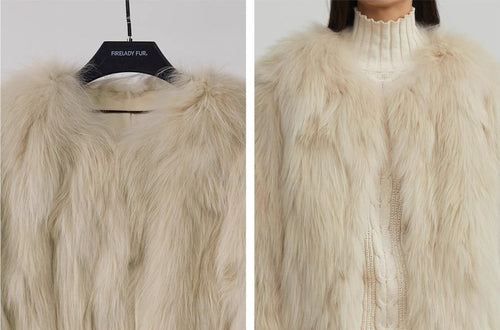Fireladyfur Women's Fur Coat | Genuine Finnish Fox Fur"Reed Flower"
