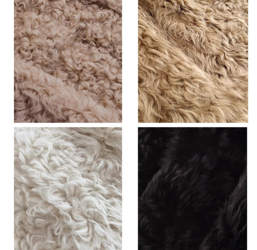 Fireladyfur Women's Tuscan Sheepskin Winter Coat“Peach Oolong”