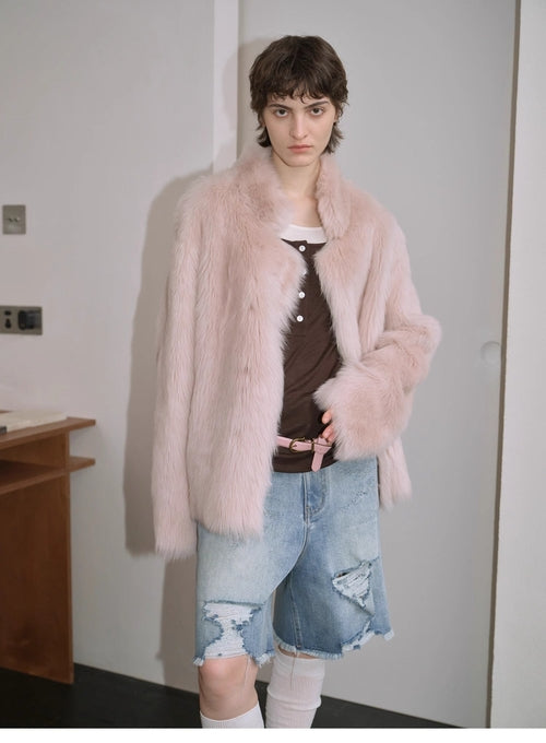 "Heartbeat Mark" Toscana Shearing women's short fur coat