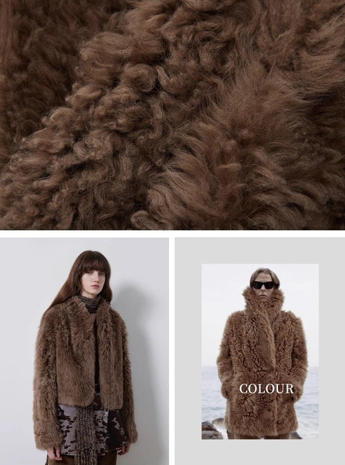 Fireladyfur Women's Tuscan Sheepskin Coat“Morning Mist Fairy”