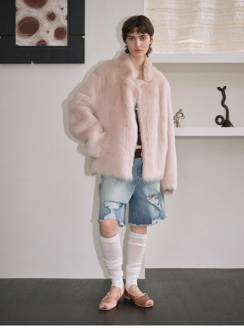 "Heartbeat Mark" Toscana Shearing women's short fur coat