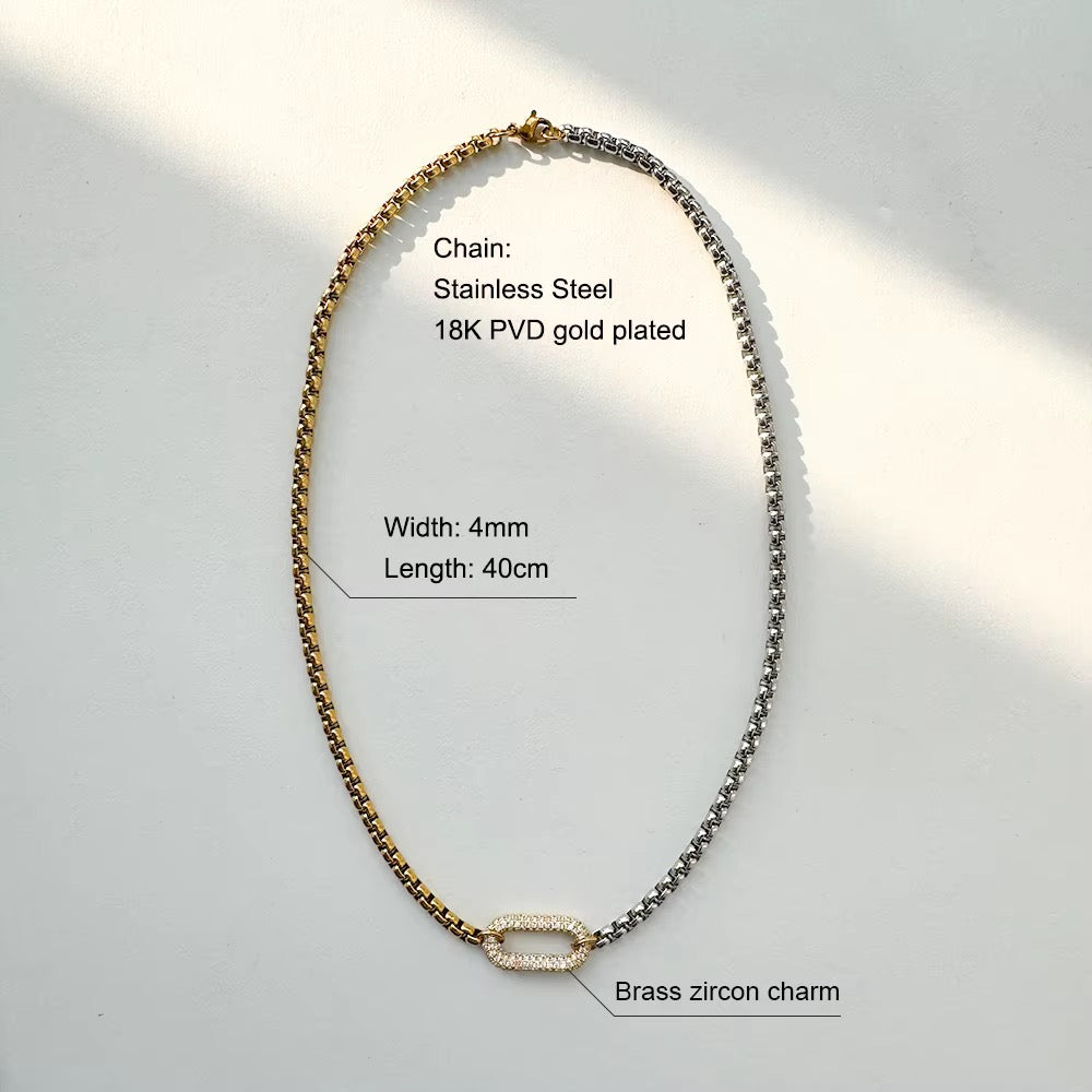 Golden Contrast Luxe Necklace