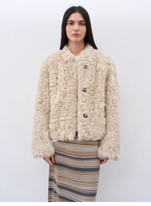Fireladyfur Women's Imported Sheepskin Coat | New Zealand Wool“Little