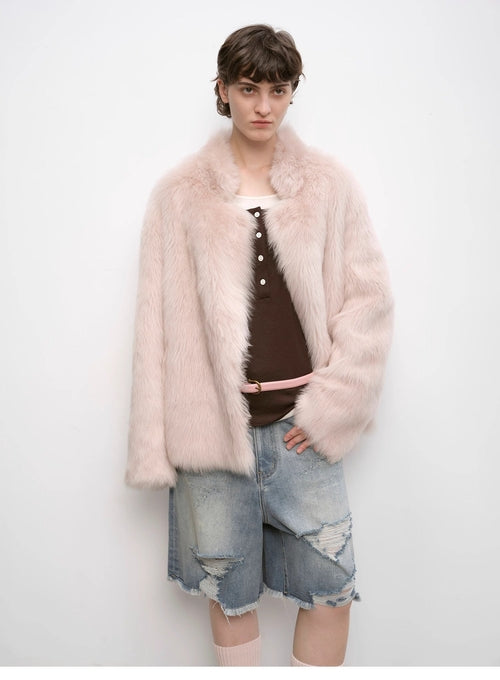 "Heartbeat Mark" Toscana Shearing women's short fur coat
