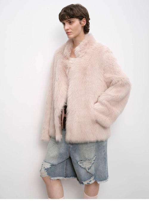 "Heartbeat Mark" Toscana Shearing women's short fur coat