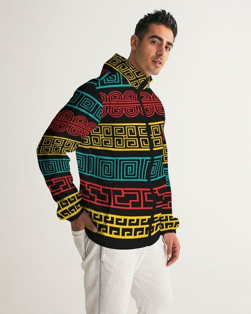 Mens Hooded Windbreaker - Multicolor Water Resistant Jacket - Je7y0x