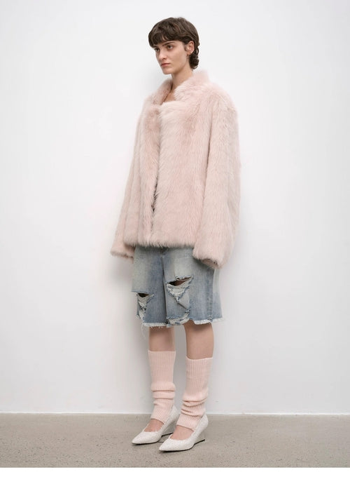 "Heartbeat Mark" Toscana Shearing women's short fur coat