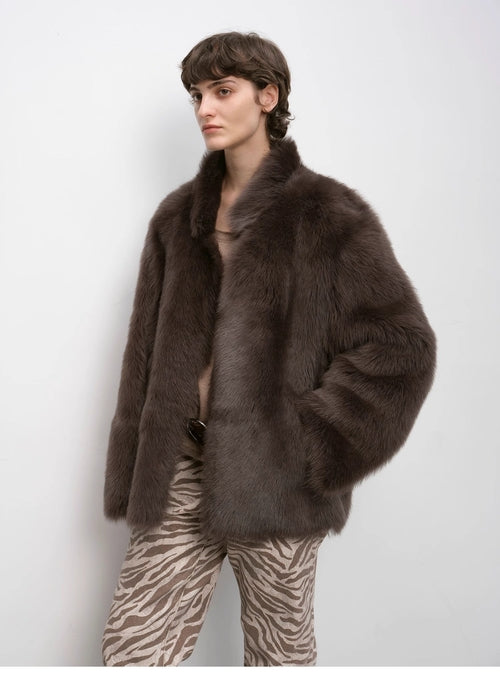 "Heartbeat Mark" Toscana Shearing women's short fur coat