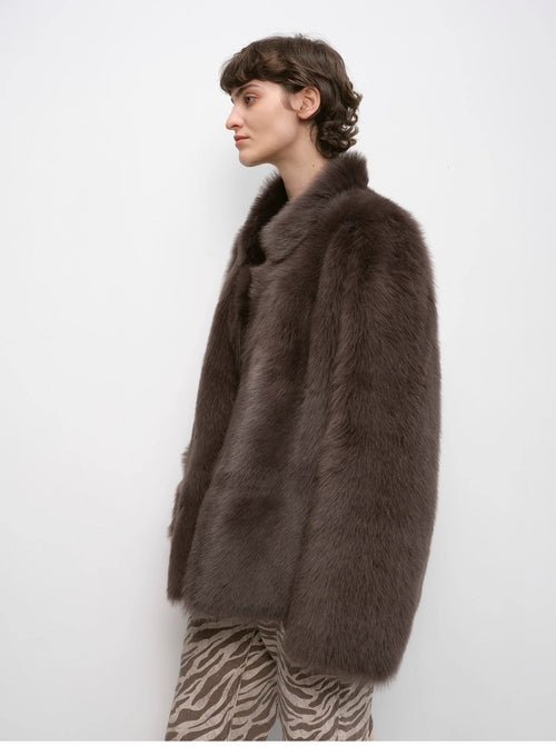 "Heartbeat Mark" Toscana Shearing women's short fur coat