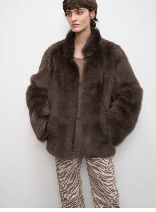 "Heartbeat Mark" Toscana Shearing women's short fur coat