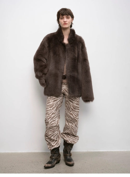 "Heartbeat Mark" Toscana Shearing women's short fur coat