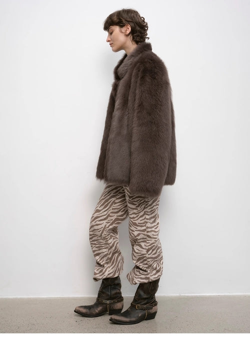 "Heartbeat Mark" Toscana Shearing women's short fur coat