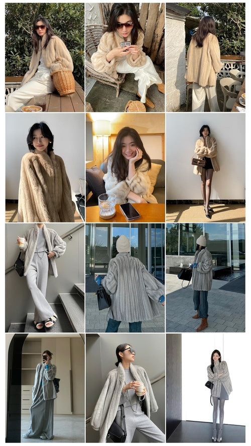 Meteor Variations Sable Fur Coat Women