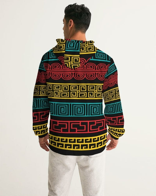 Mens Hooded Windbreaker - Multicolor Water Resistant Jacket - Je7y0x