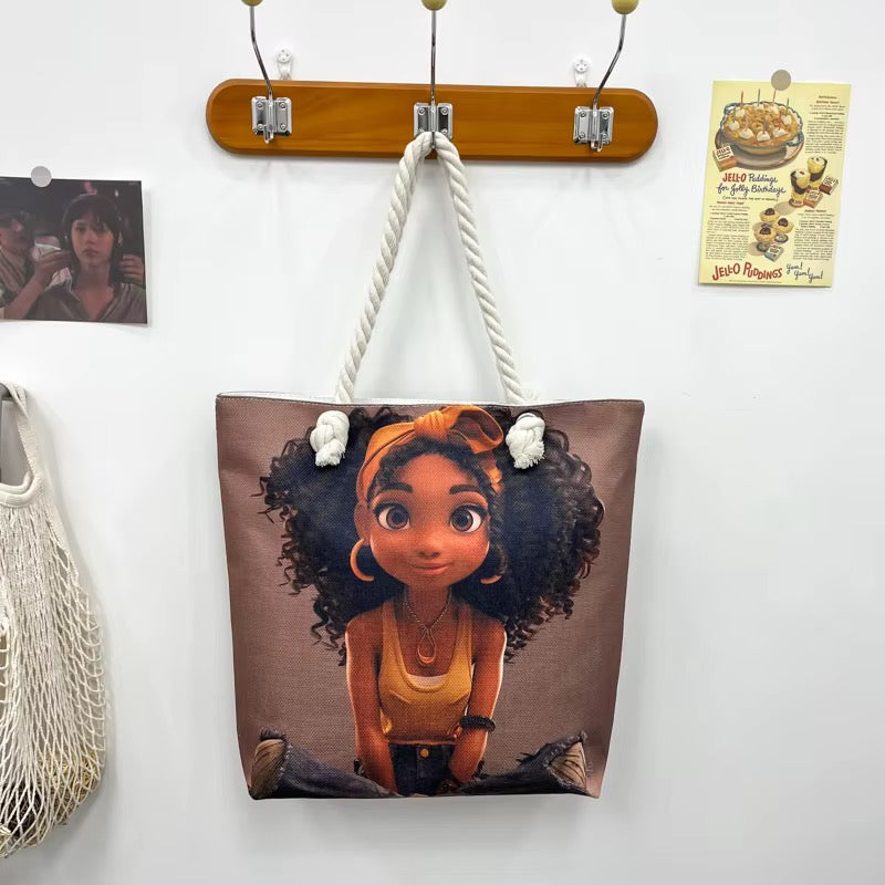 Curly Girl Sunshine Rope Handle Tote