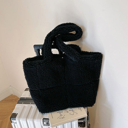Women's Designer Luxury Plush Bag Winter Fashion Cute Tote Handbags