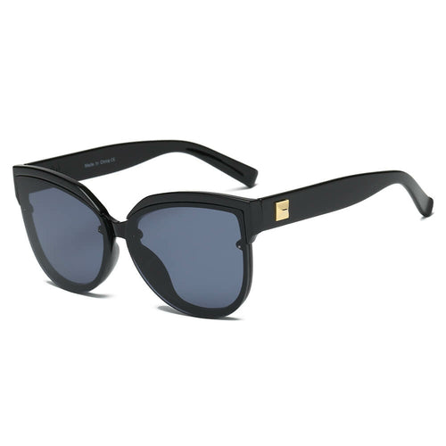 Women Oversized Mirrored Cat Eye Sunglasses