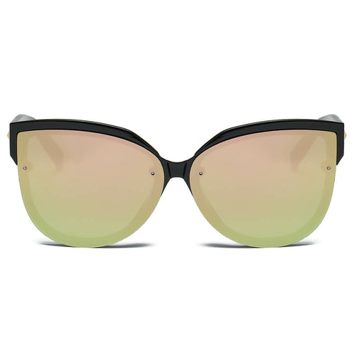 Women Oversized Mirrored Cat Eye Sunglasses