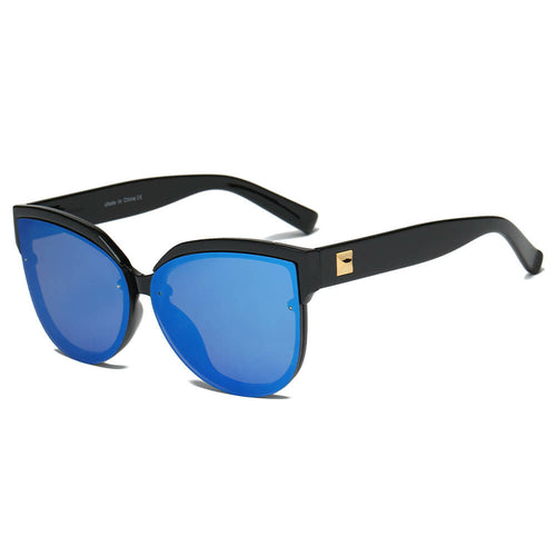 Women Oversized Mirrored Cat Eye Sunglasses