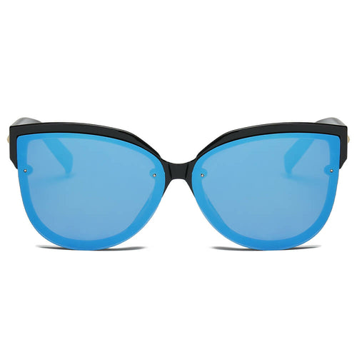 Women Oversized Mirrored Cat Eye Sunglasses
