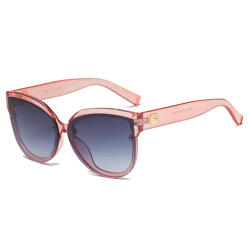 Women Oversized Mirrored Cat Eye Sunglasses