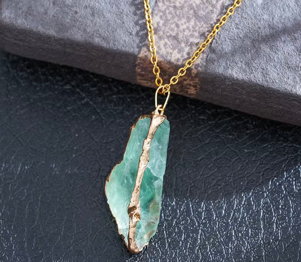 Sea Glass Glow Crystal Necklace
