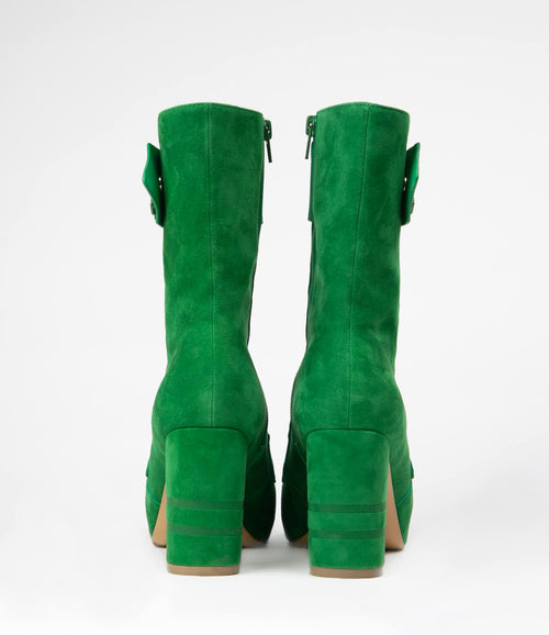 Michaela V Marta Green Suede Knee-High Boots