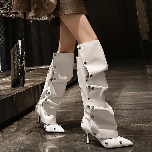 Fashionable Pointed Toe : Knee High Boots