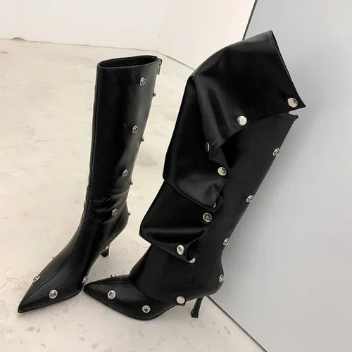 Fashionable Pointed Toe : Knee High Boots