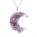 Mystic Midnight Moon Tree of Life Statement Necklace