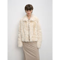 Fireladyfur Women's Soft & Warm Short Wool Sheepskin Coat“Blackmoon