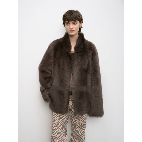"Heartbeat Mark" Toscana Shearing women's short fur coat