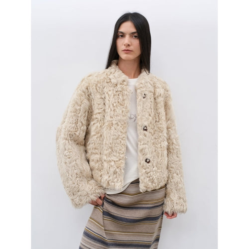 Fireladyfur Women's Imported Sheepskin Coat | New Zealand Wool“Little