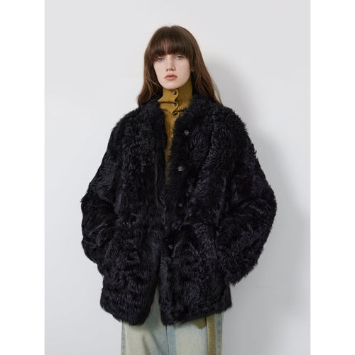 Fireladyfur Women's Tuscan Sheepskin Coat“Morning Mist Fairy”