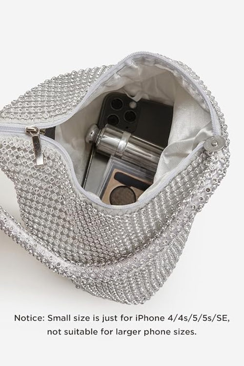 Rhinestone Triangle Clutch Bag for Women, Sparkly Evening Purse