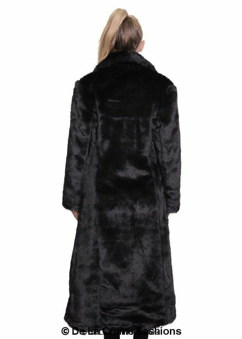 De La Creme - Womens Faux Fur Long Coat