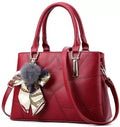 Gravon Women PU Leather Tote Bags Crossbody Handbags (Color-MAROON)