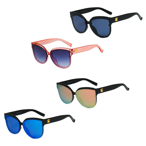 Women Oversized Mirrored Cat Eye Sunglasses