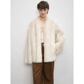 "Winter Love Island" Toscana fur one-piece shearing coat women's long