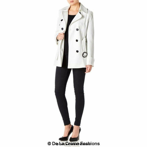Womens Spring/Summer Double Breasted Short Belted Coat (1710-SP)